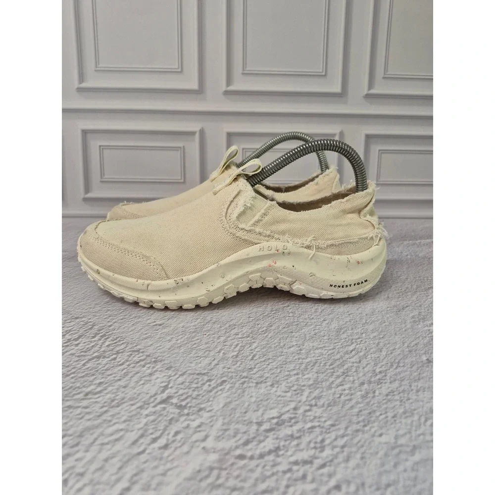 HOLO Eco Footwear Athena Moc Womens Size 8 Canvas Lightweight Slip On Shoes